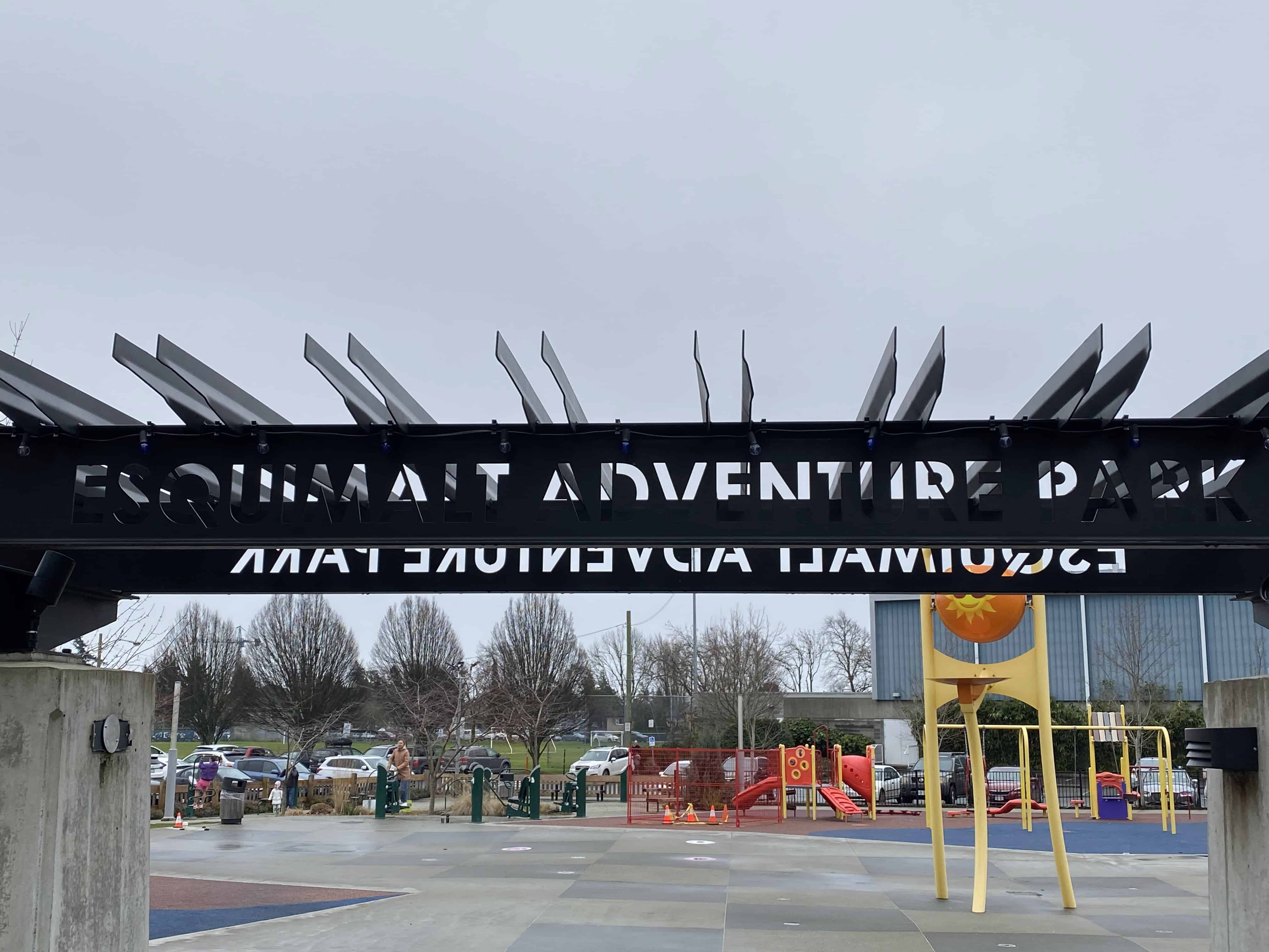 Esquimalt Adventure Park Sign/ Entrance nearby to Victoria