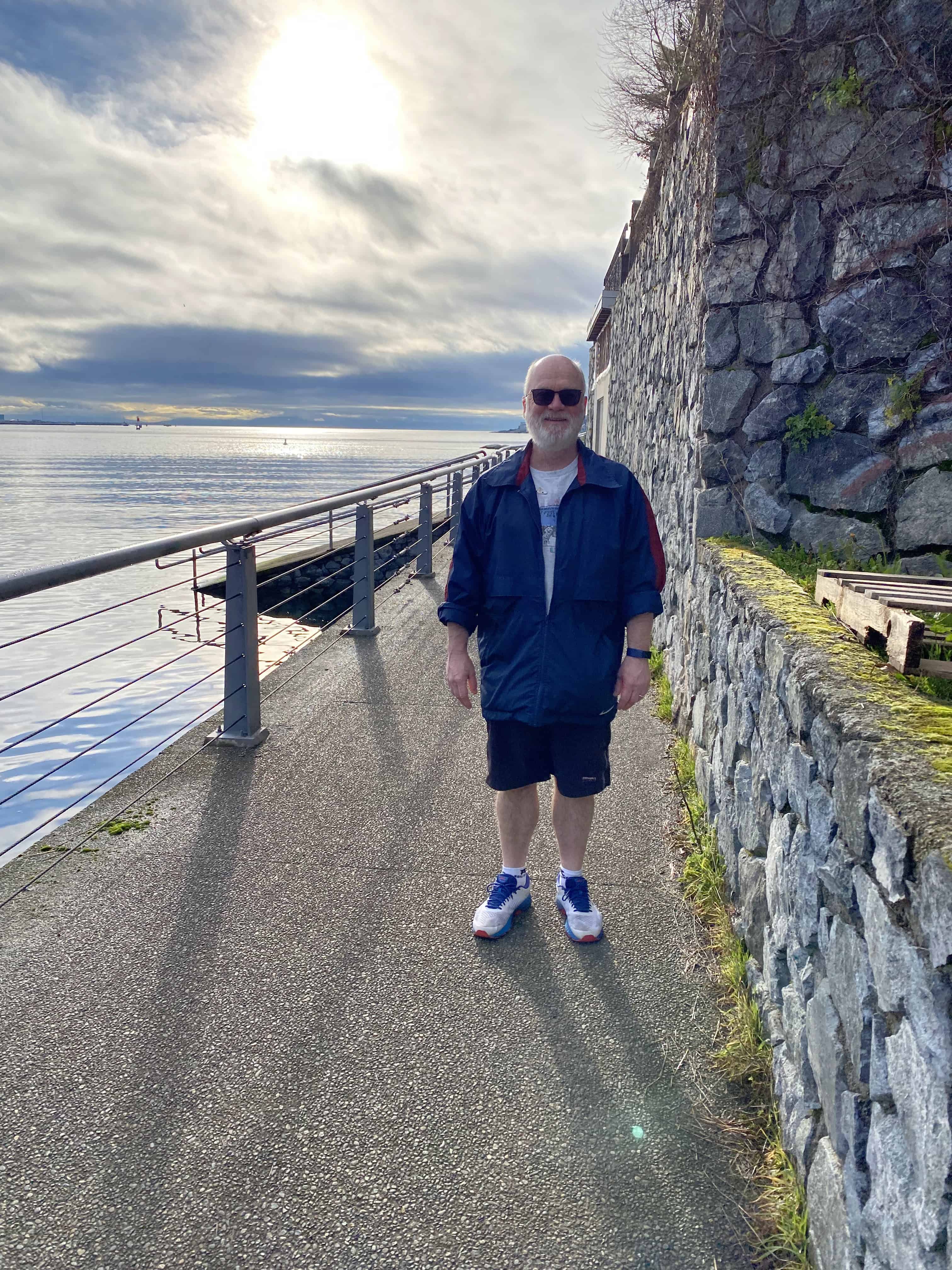 Paul enjoying one of the best walks in Victoria BC on a sunny day