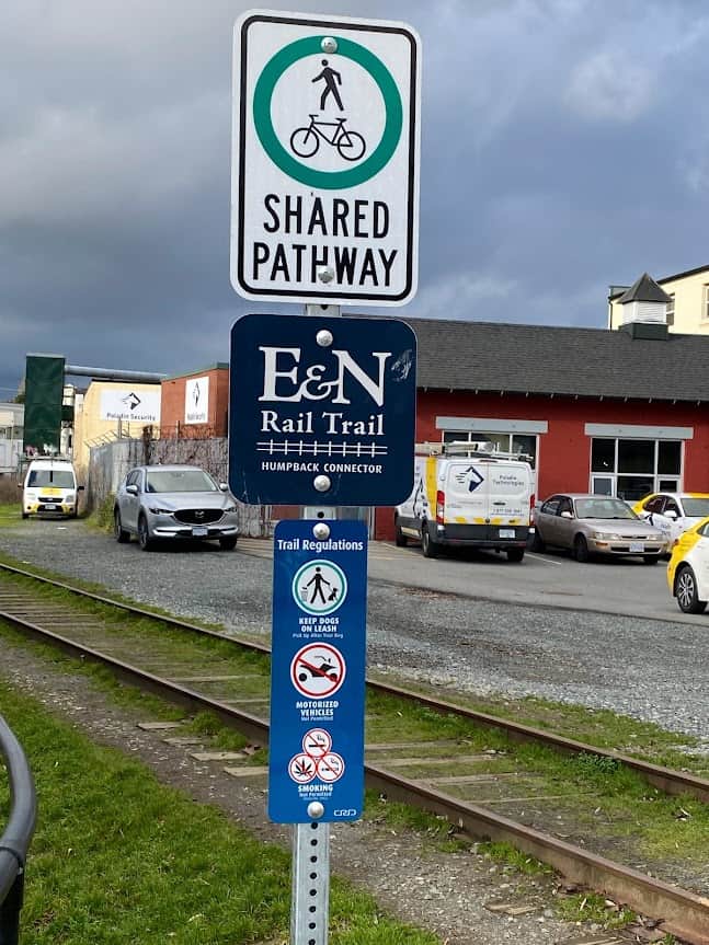 Other signage on the E&N Rail trail
