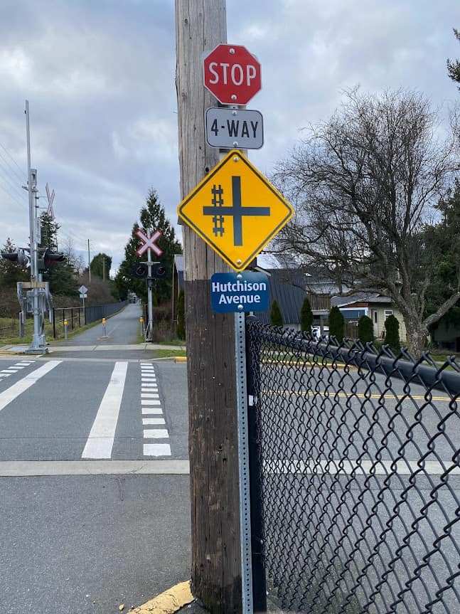 Coming up on a street crossing