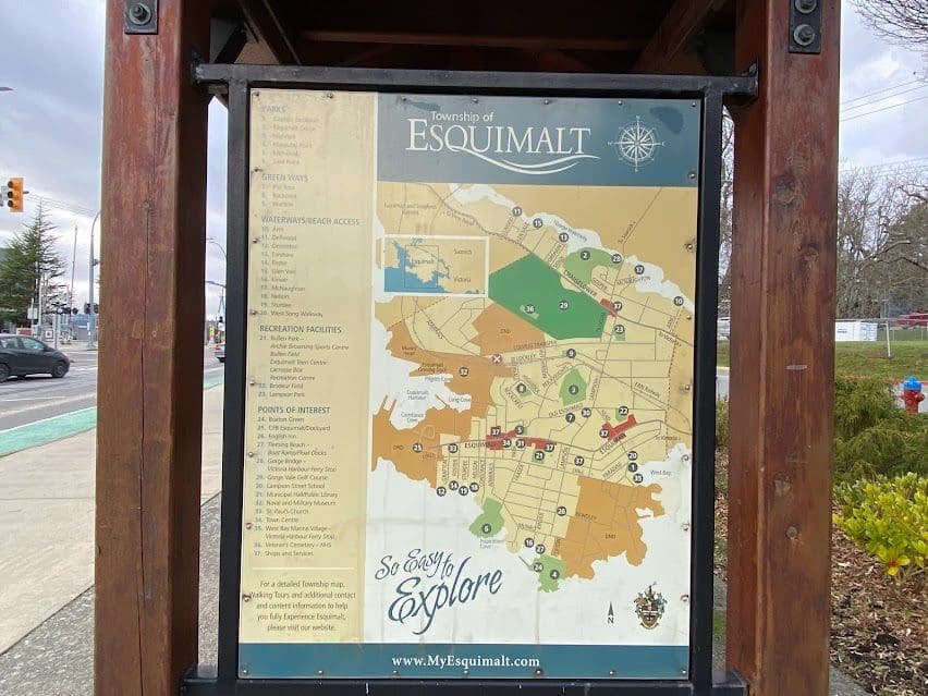 Map of Esquimalt at Esquimalt Station transit stop