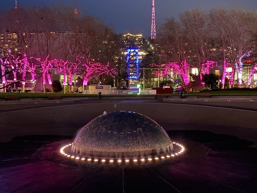 Night time at International Fountain