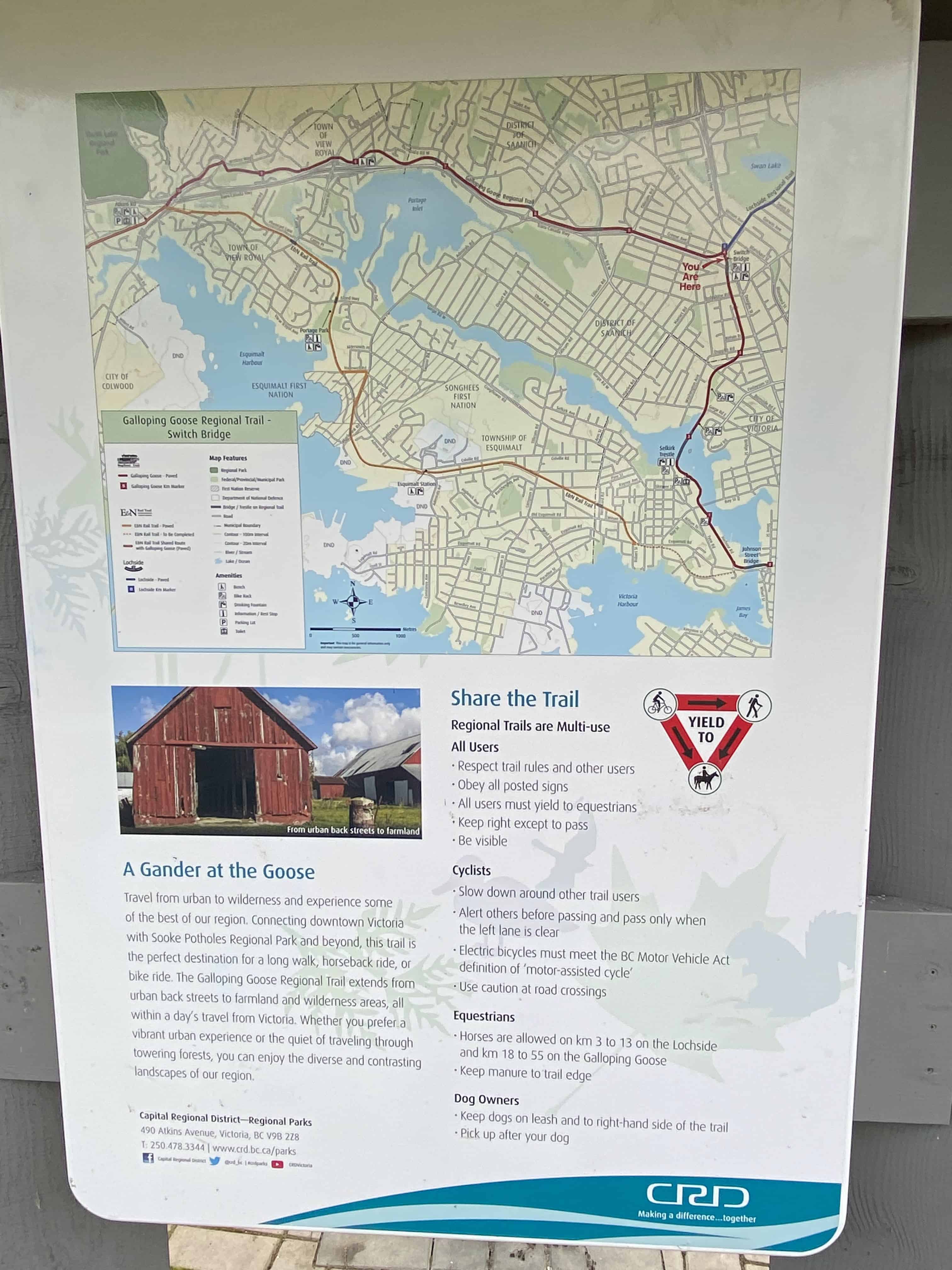 Info and map at the Switch Bridge