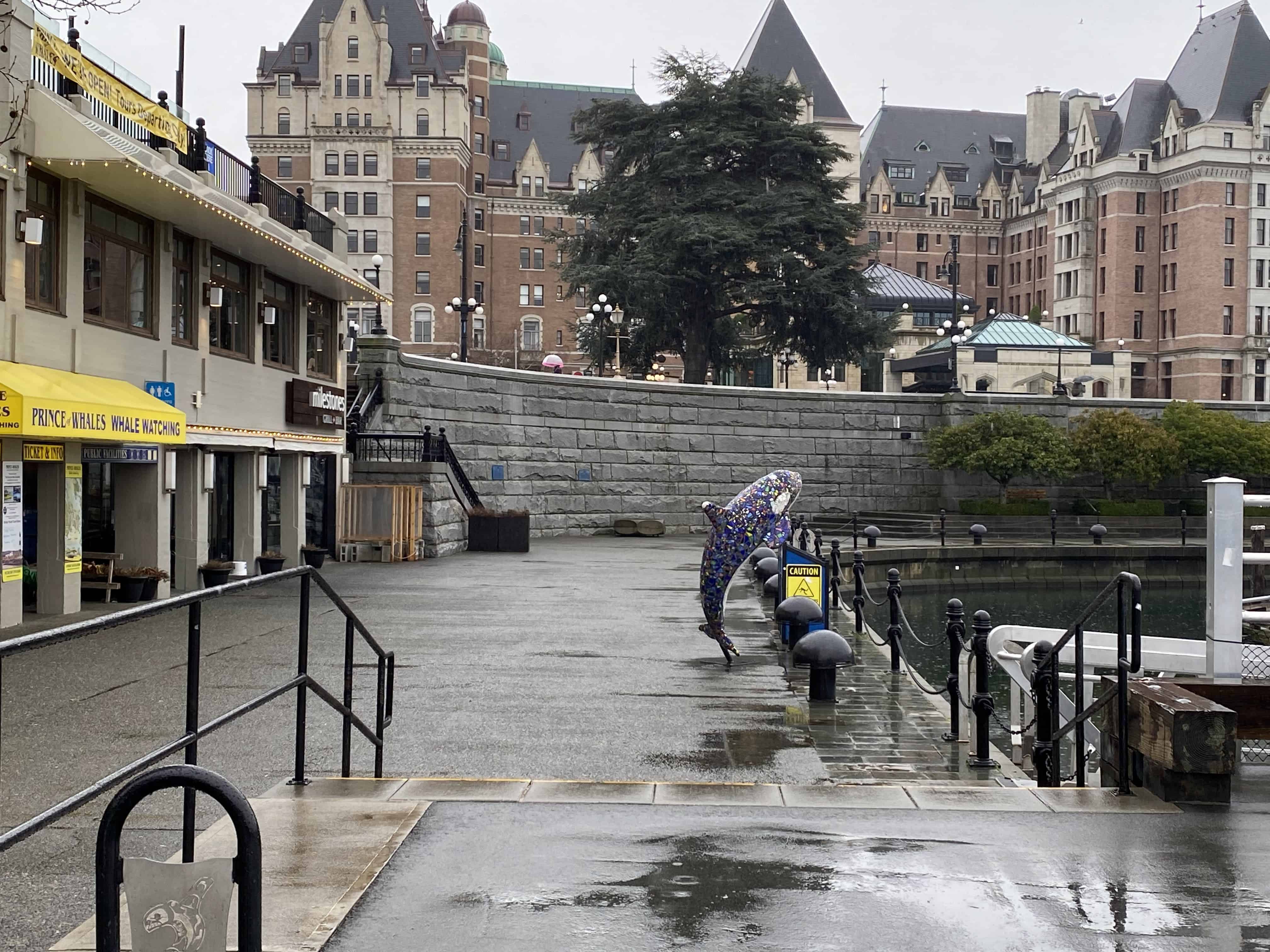 Close to Milestones restaurant on the Victoria Inner harbour Walkway