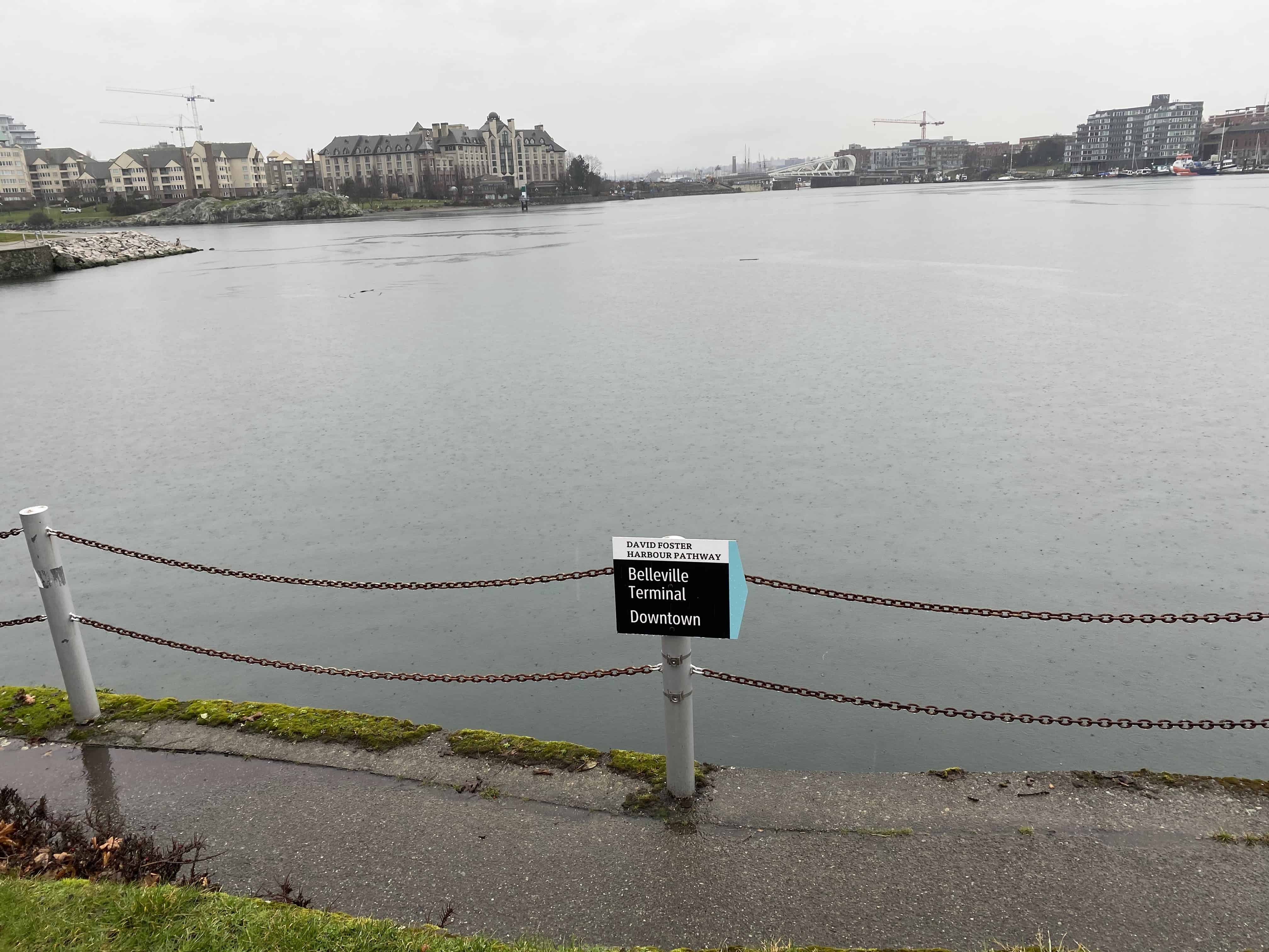 View of the harbour from the inner harbour pathway