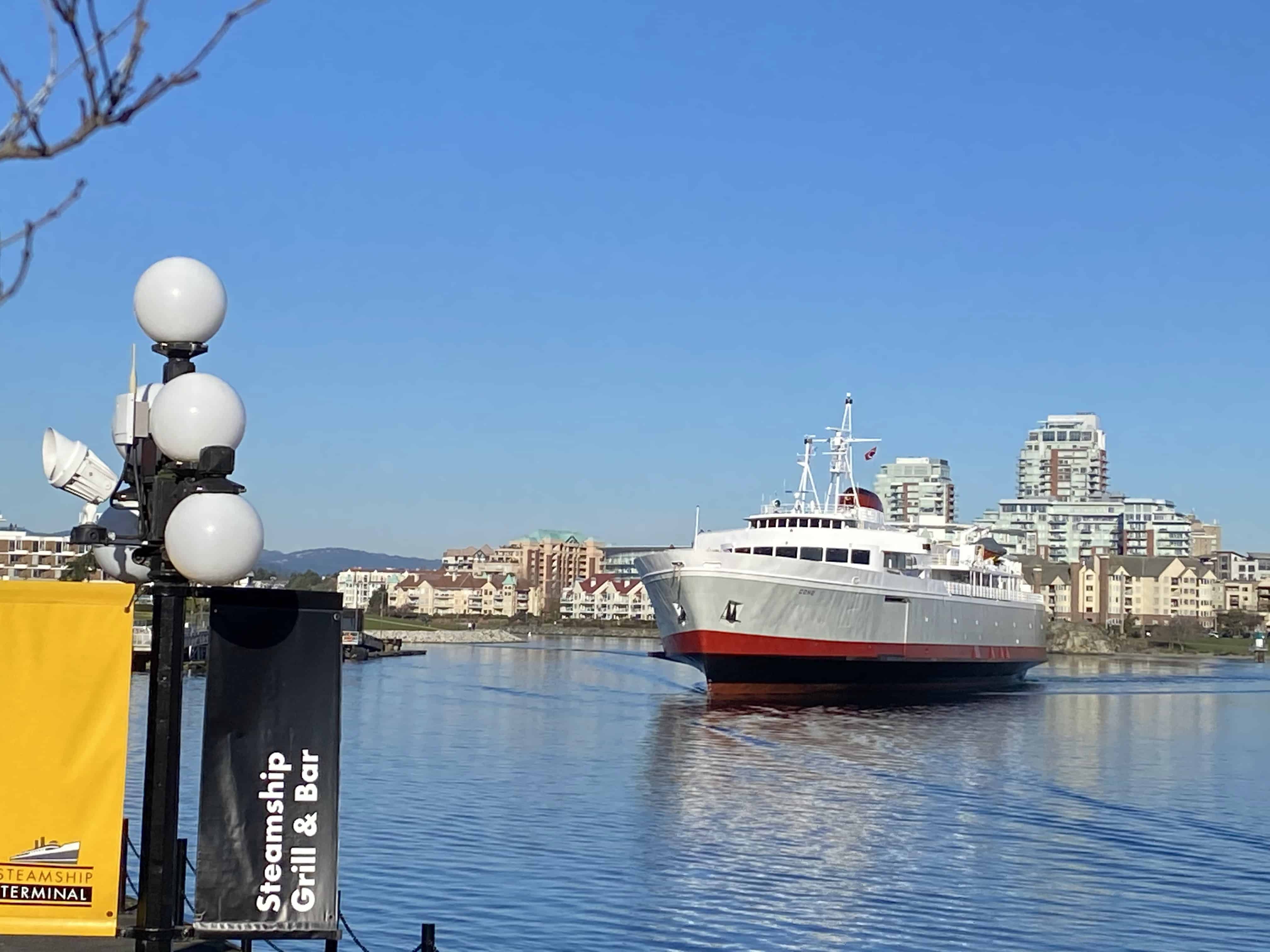 MV Coho coming into Victoria Harbour