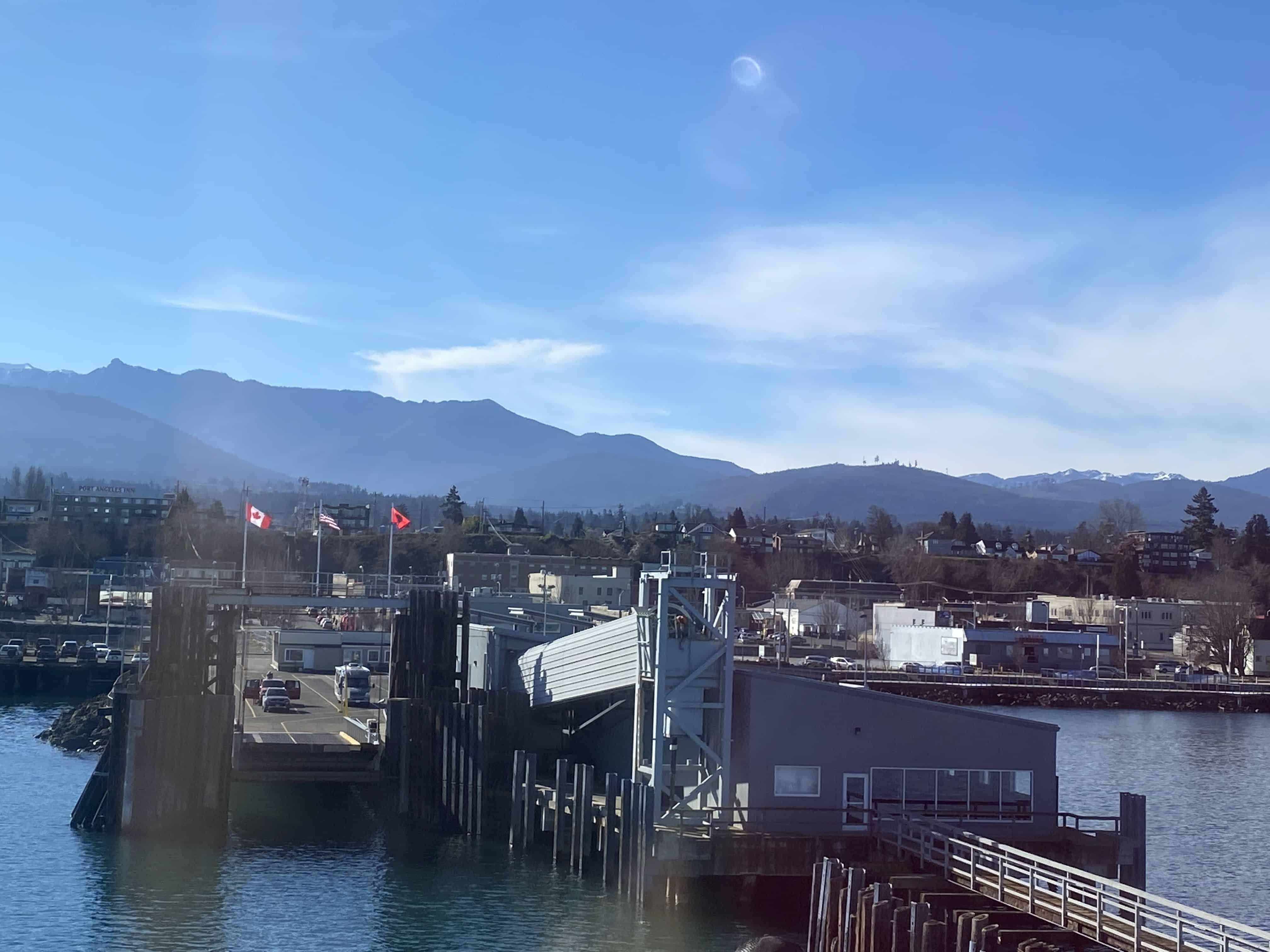 Arriving to Port Angeles on the Black Ball Ferry Line MV Coho