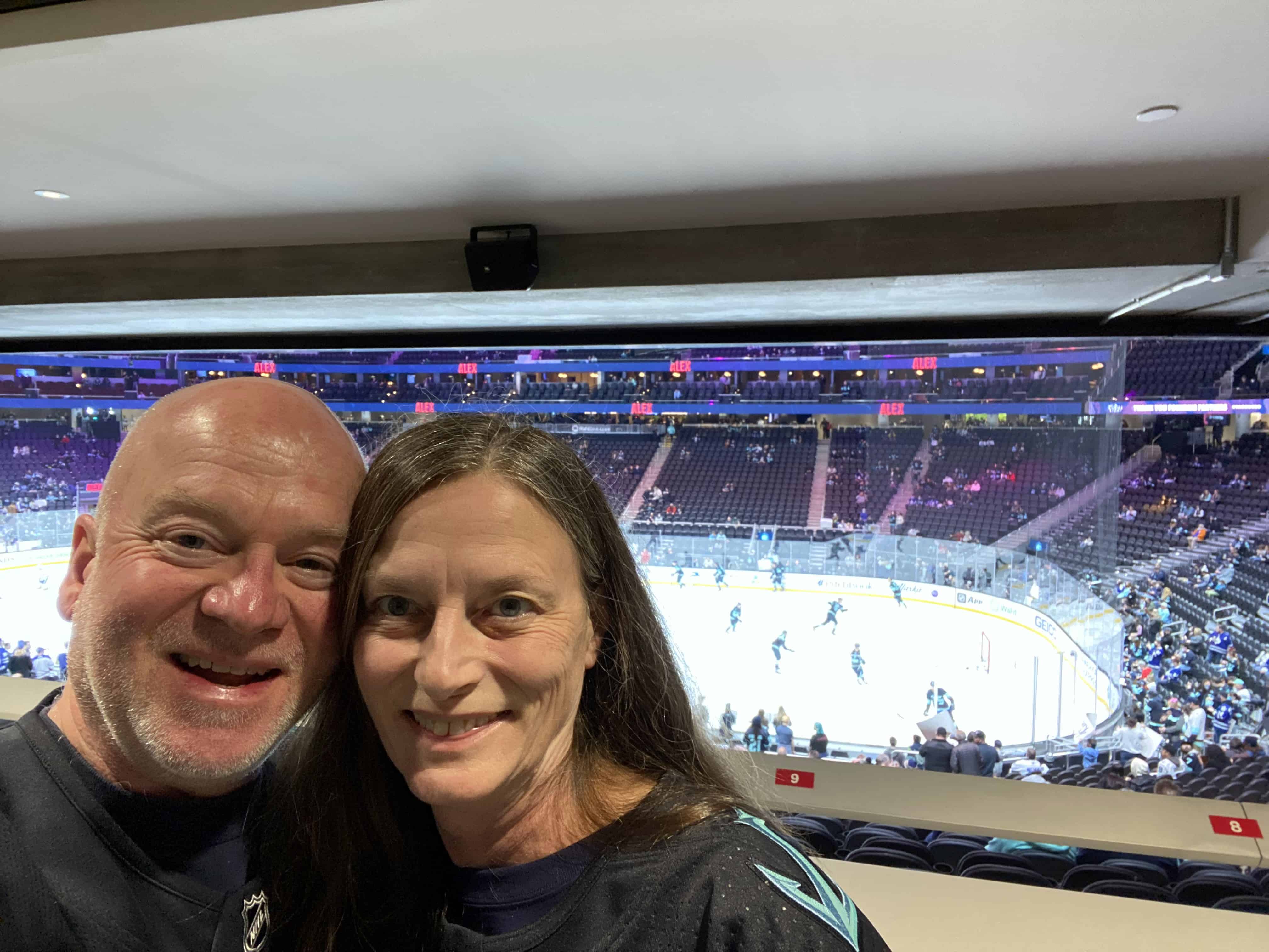 Gail and Paul at the game in February 2022 Seattle WA 2022