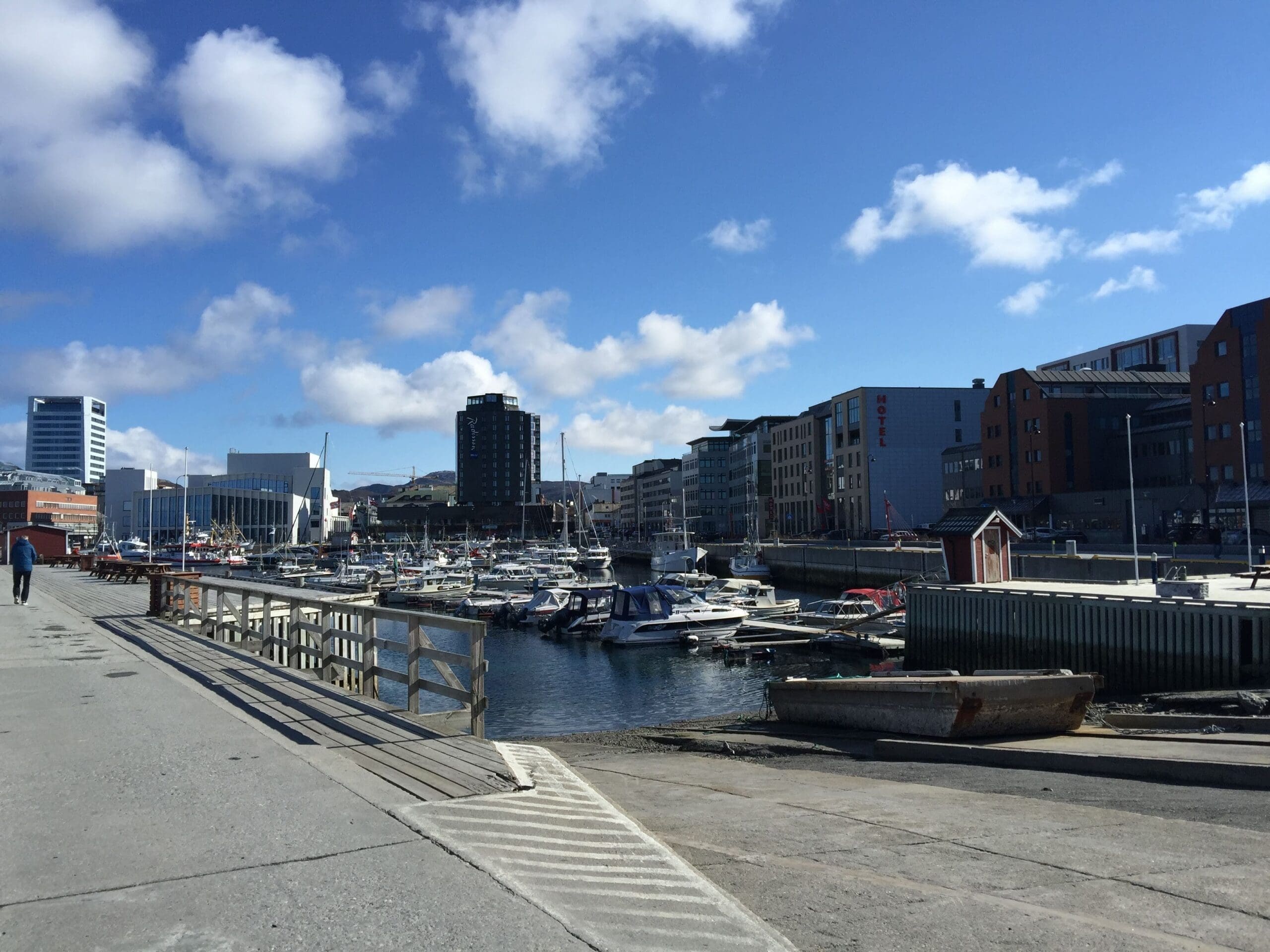 View of Bodø city centre from the harbour
