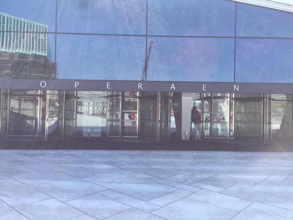 Entrance to Oslo Opera House