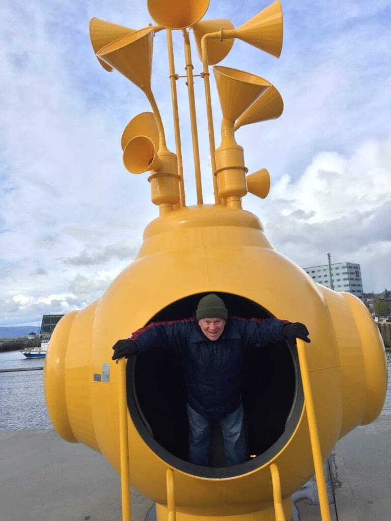 Yellow Submarine art display - 3 days in Trondheim Norway