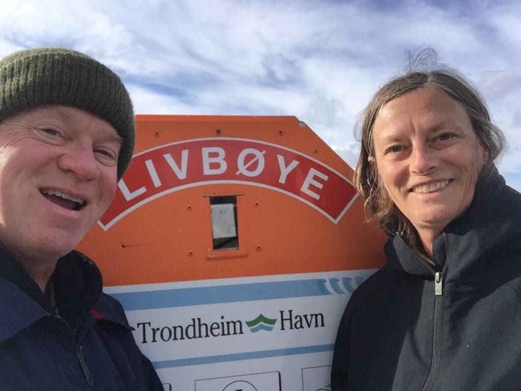 Lifebuoy sign - symbol of safety by the water - 3 Days in Trondheim Norway