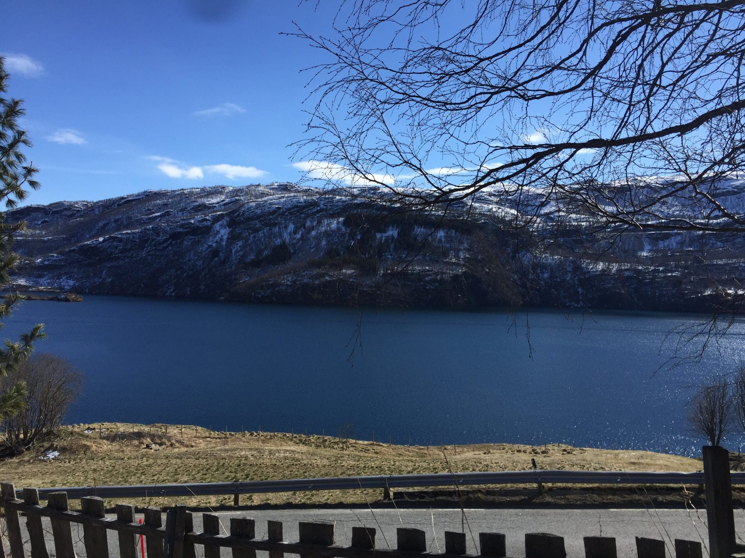 View from between the house and the barn Ornes Norway - Ancestry Trip to Ornes Norway