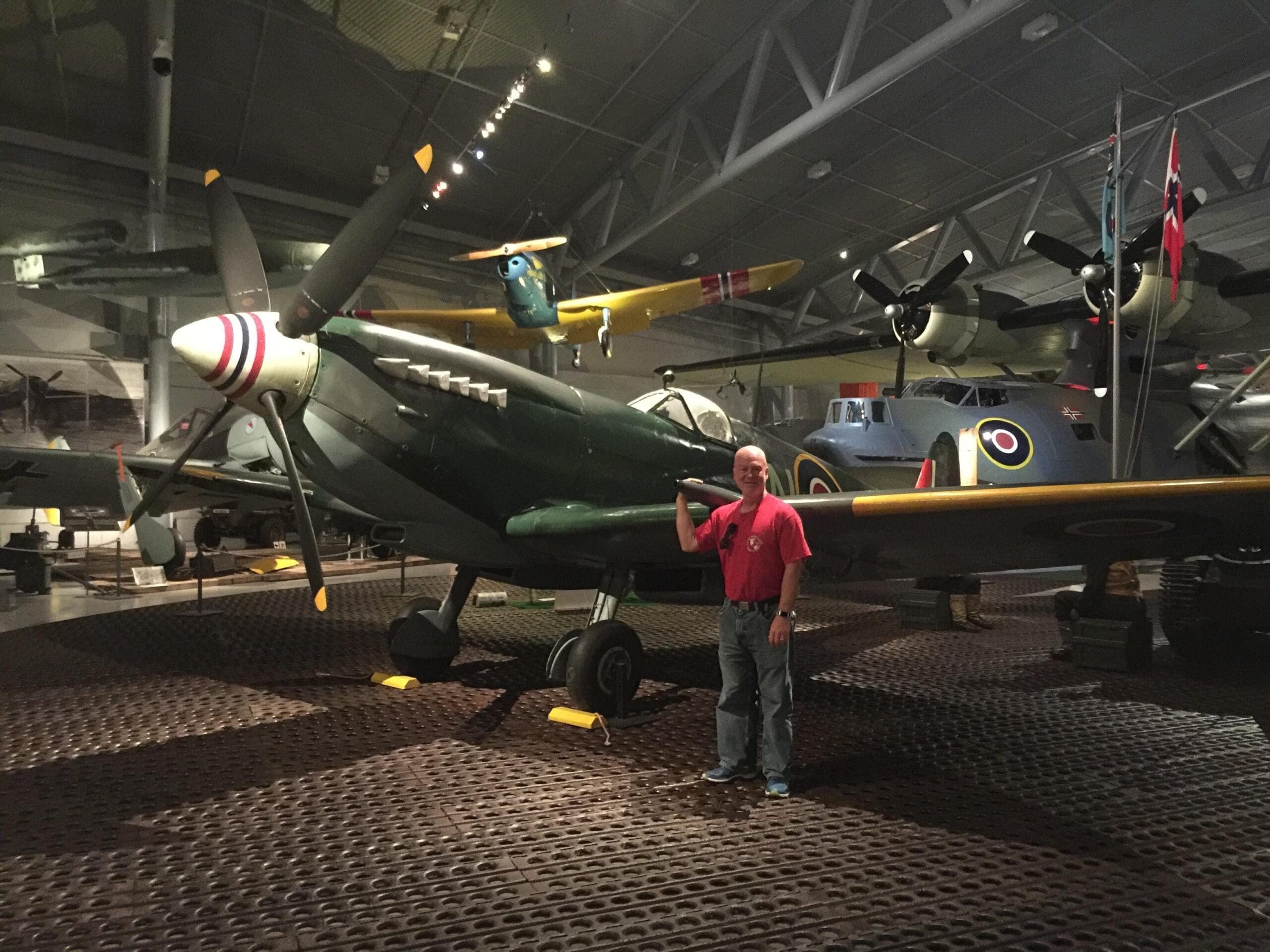 Paul in front of Supermarine Spitfire - 3 Days in Bodo Norway