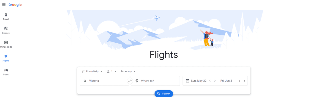 Google Travel Flights my print screen