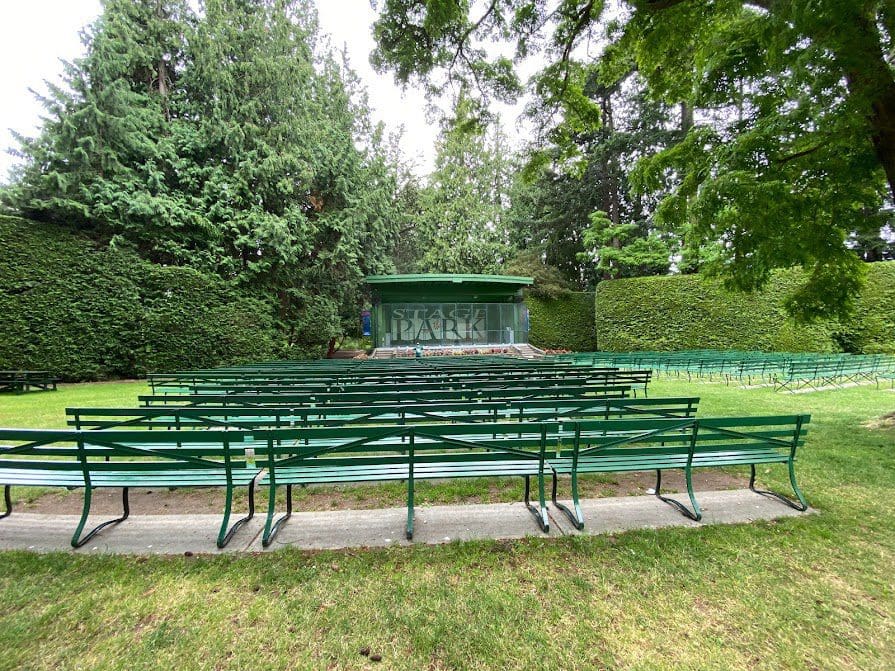 Cameron Bandshell where live entertainment happens during the summer months.