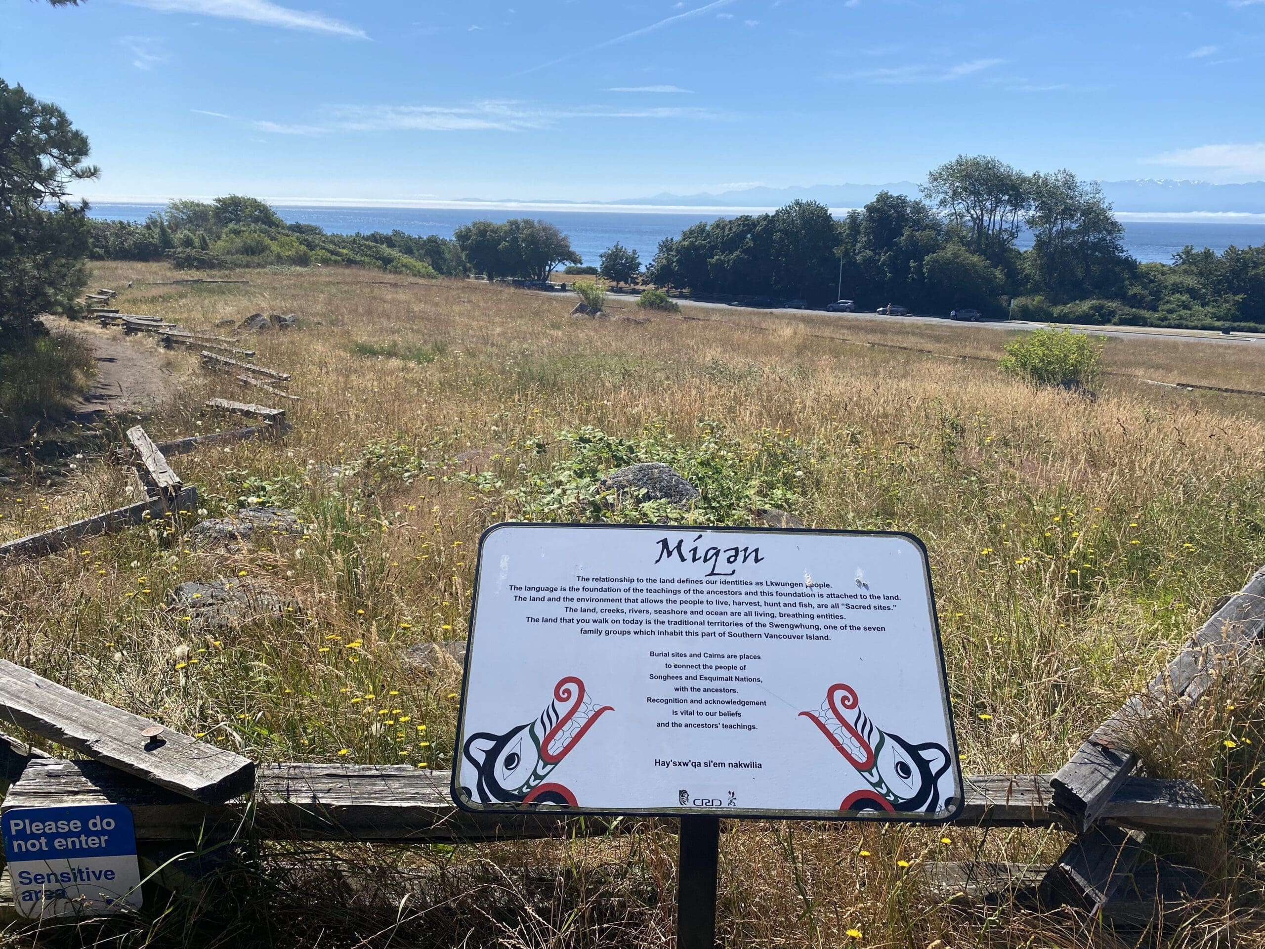 This is a sacred area, as is described in the sign.