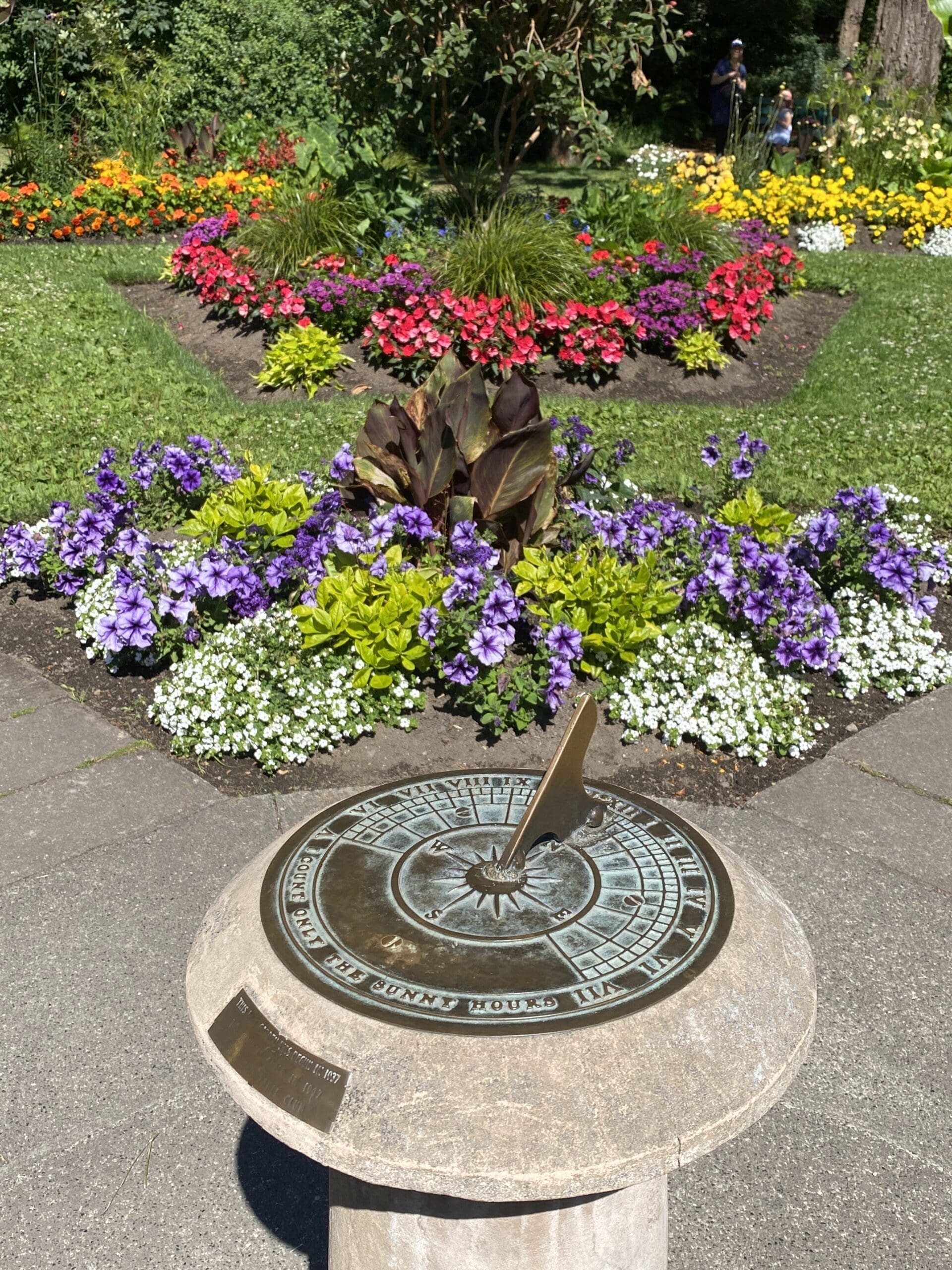 Sundial located in Sundial Garden