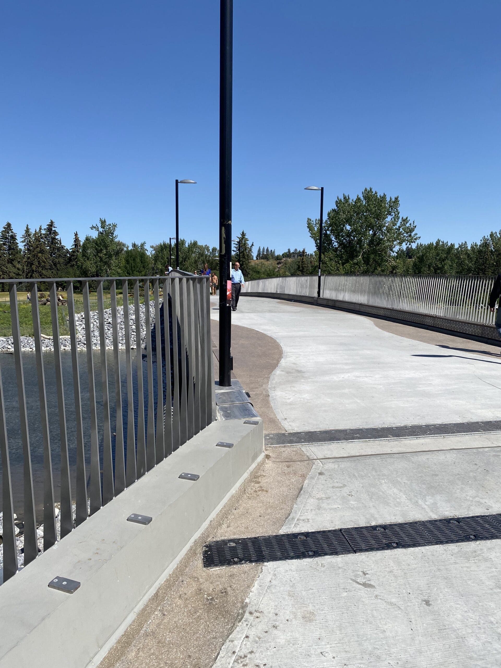 This is the new Jaipur Bridge, opened in downtown Calgary in Jun, 2022.