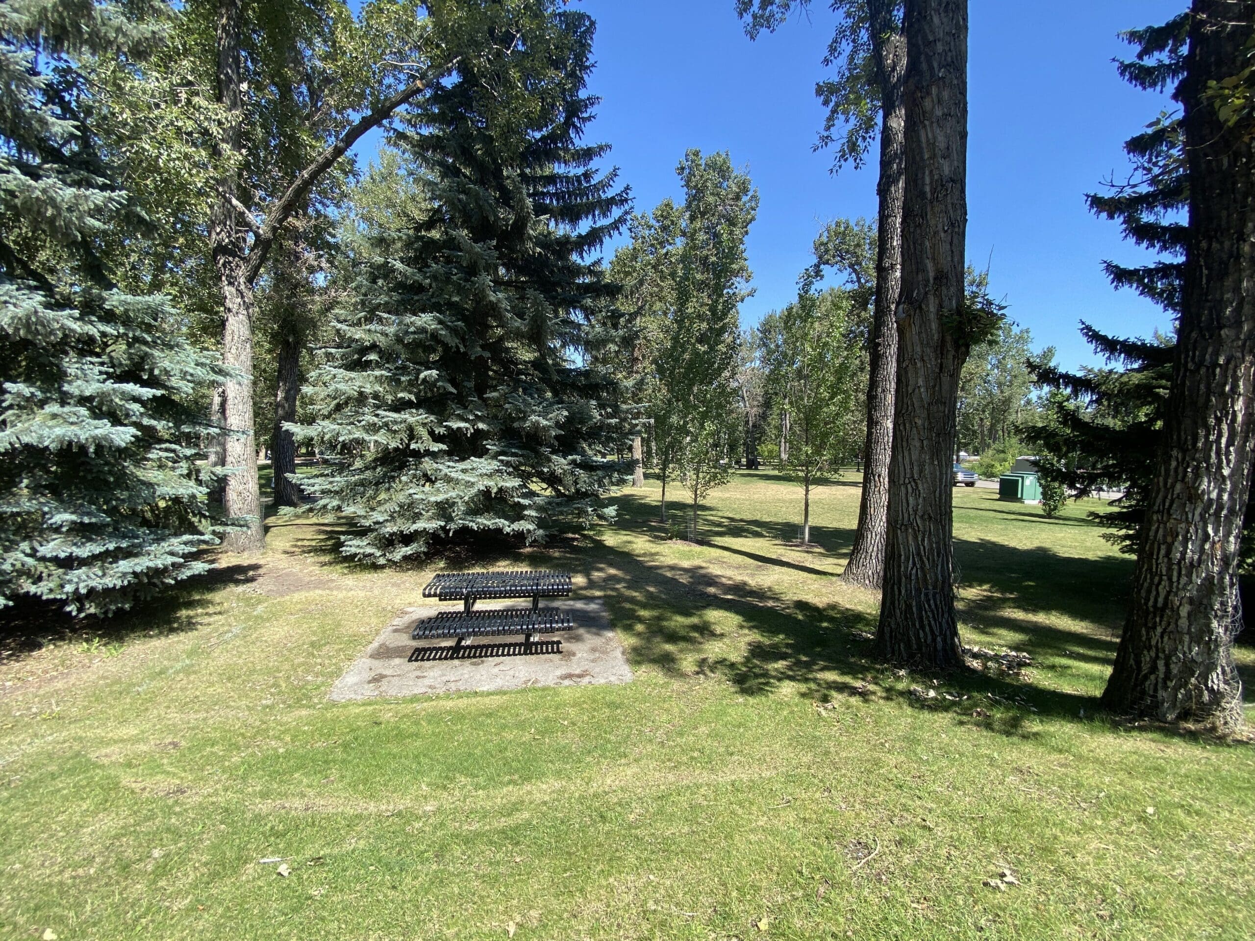 Visiting Prince's Island Park, relaxing on a park bench is one of our favorite things to do in downtown Calgary