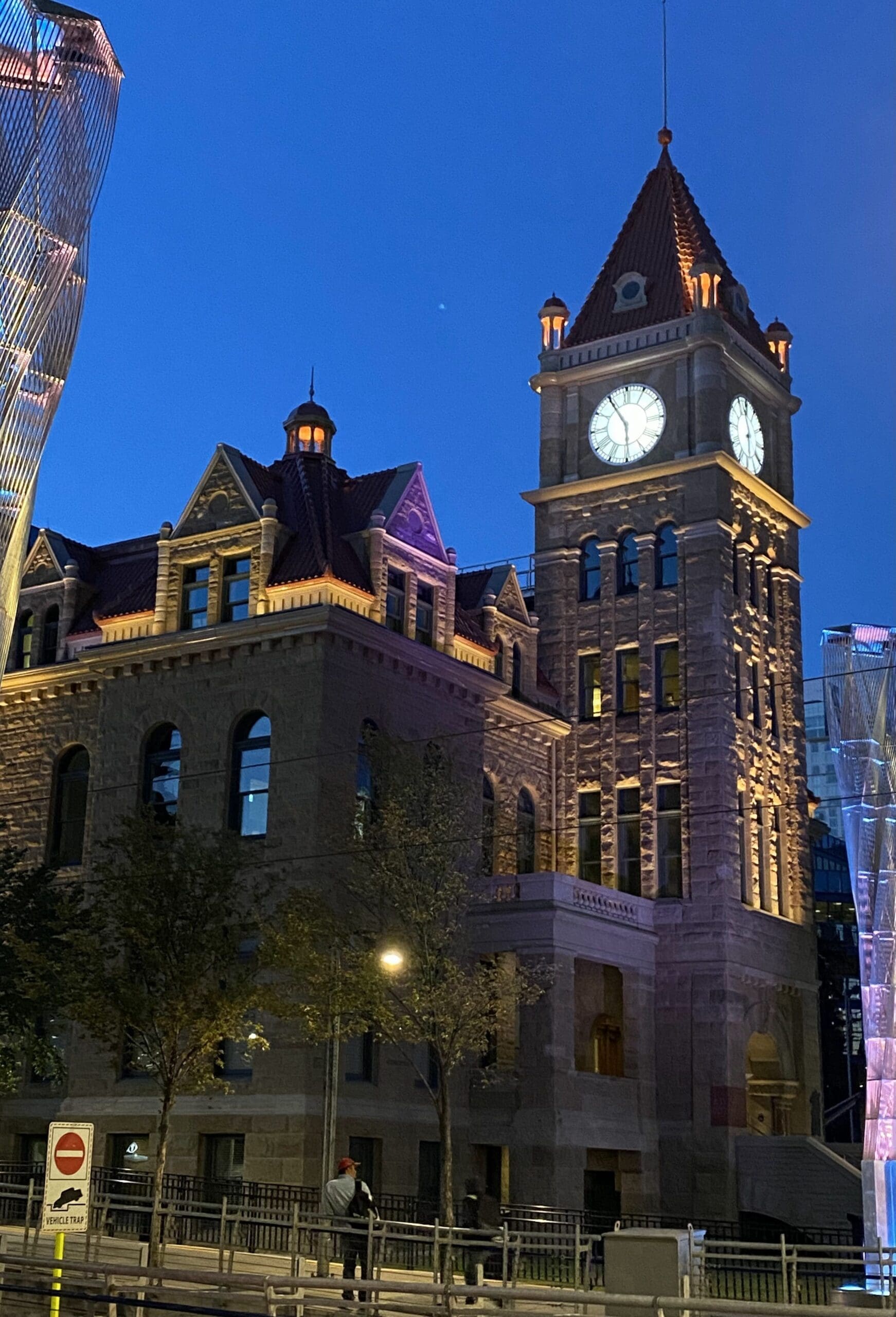 Calgary City Hall at sunrise in August 2022