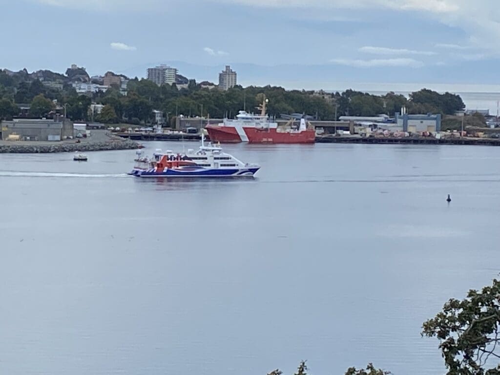 The Clipper Ferry travels to and from Seattle