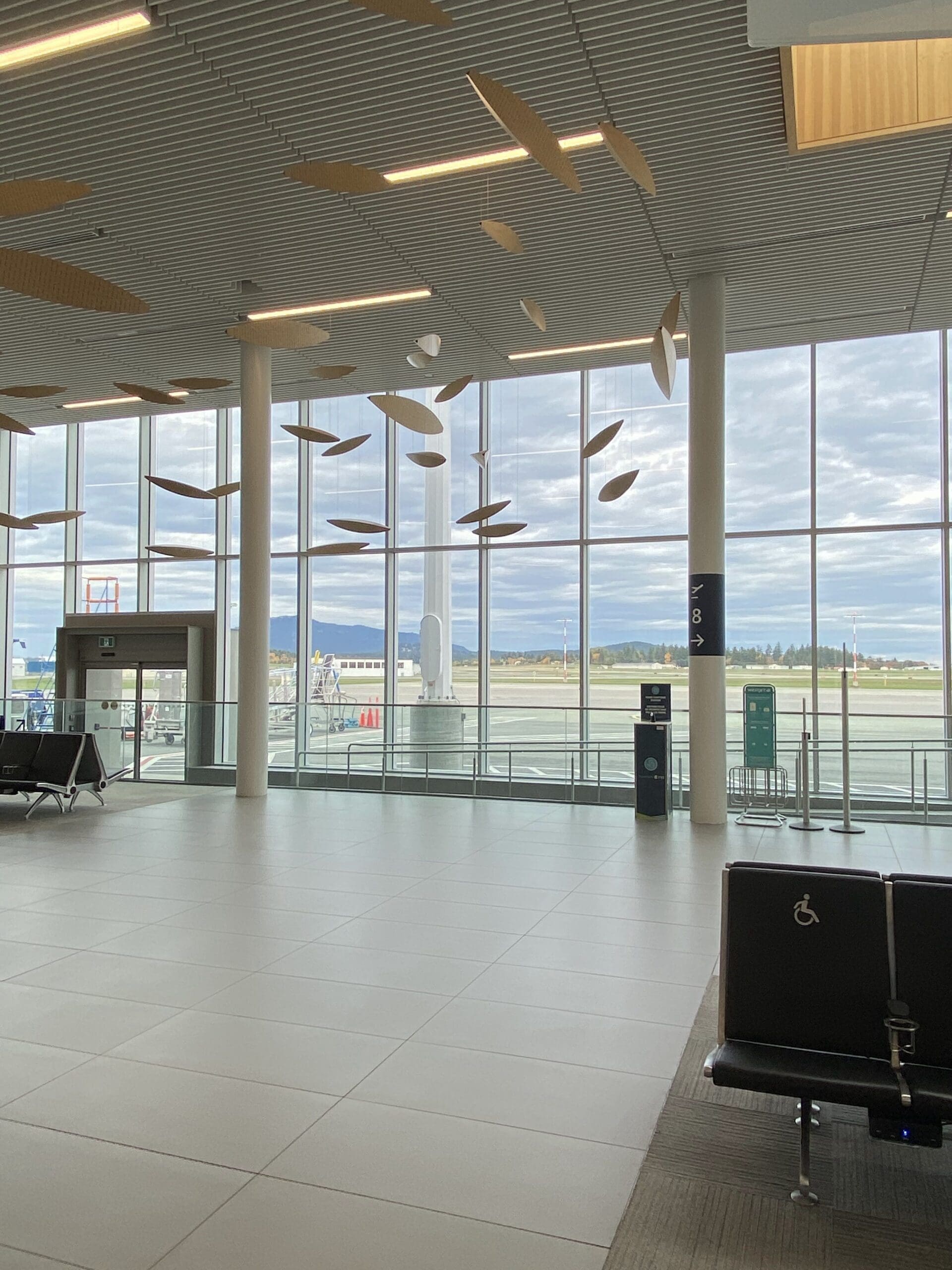 Victoria International Airport is where you will land for commercial flights