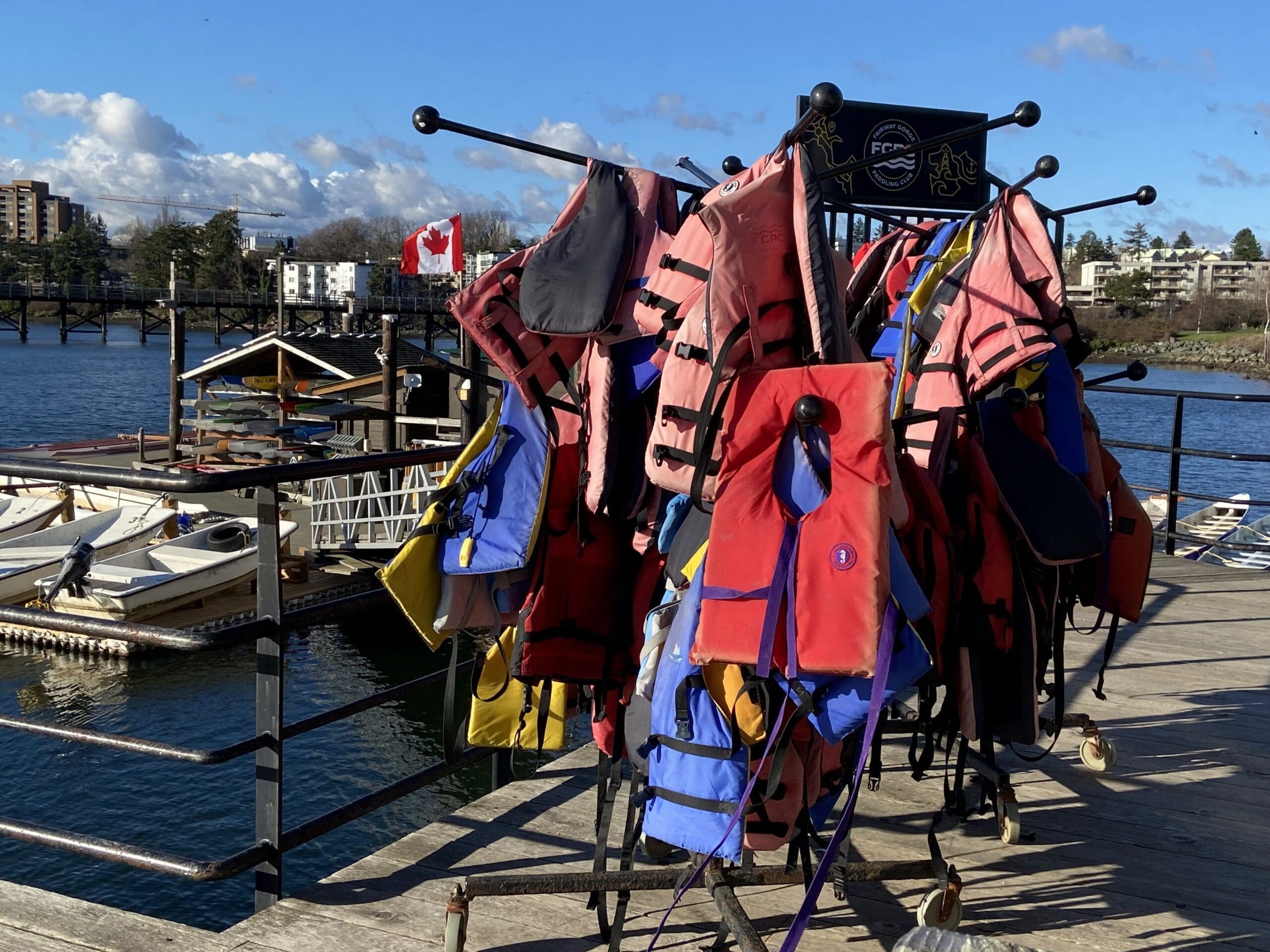Lifejackets are required on all watercraft in British Columbia.  